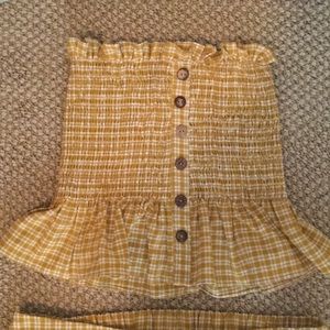 Perfect yellow gingham two piece